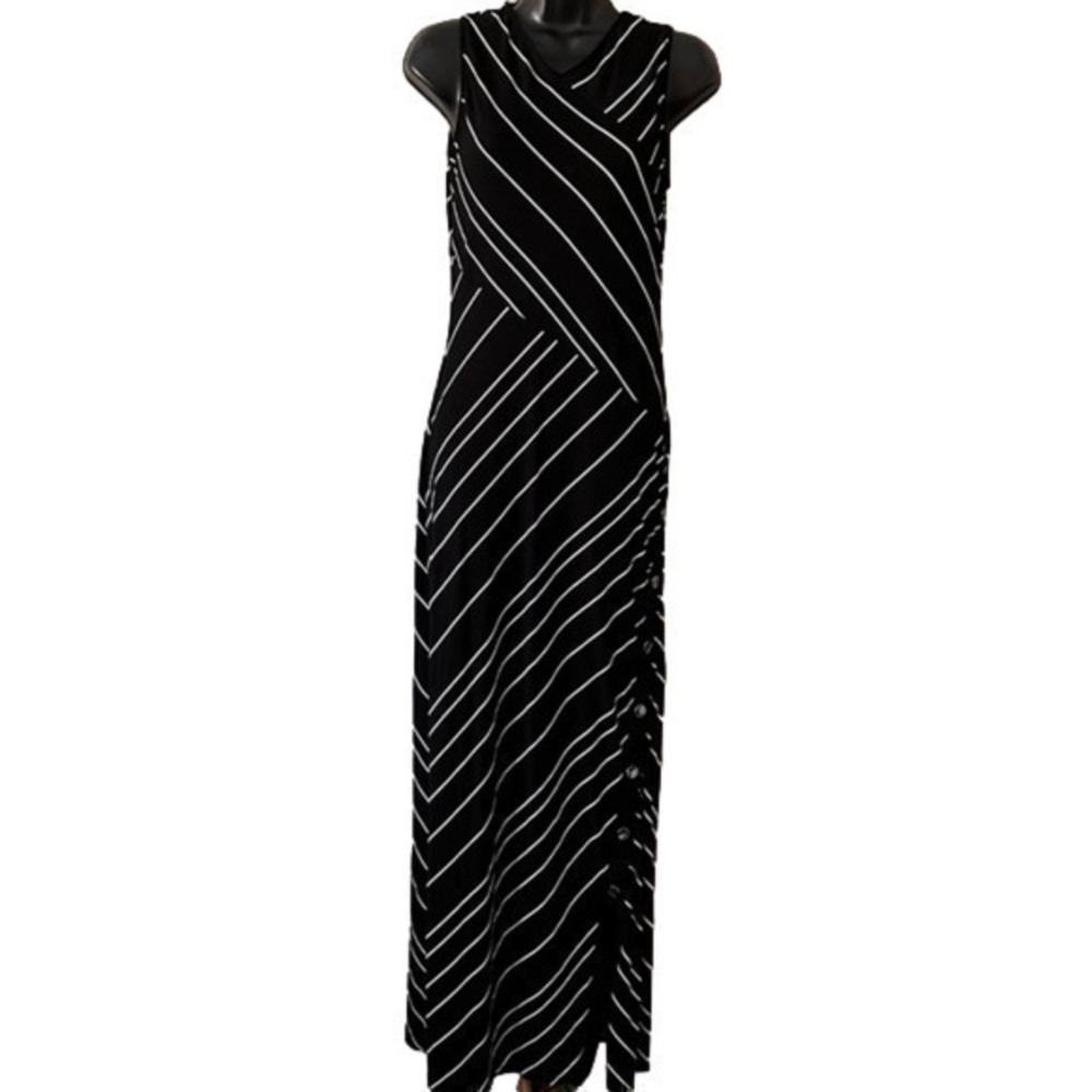White House Black Market maxi striped dress size small NWOT